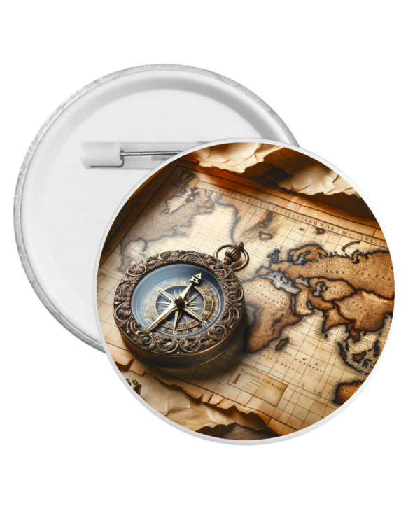 Bedž kompas i mapa - Jednog dana ću te pronaći